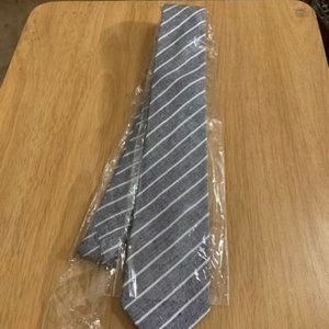 Sprezza Men's Gray & White Striped Tie NIP